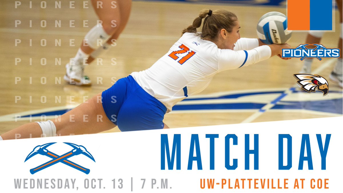 UW-Platteville Athletics (@uwp_pioneers) on Twitter photo 🏐Starting the week off on the road 🛣️
<a href="/UWPlattVB/">UW-Platteville Women’s Volleyball</a> at Coe starts at 7 p.m. tonight. #SwingTheAxe
📺📈go.uwplatt.edu/greyaxdx 🏐Starting the week off on the road 🛣️
<a href="/UWPlattVB/">UW-Platteville Women’s Volleyball</a> at Coe starts at 7 p.m. tonight. #SwingTheAxe
📺📈go.uwplatt.edu/greyaxdx