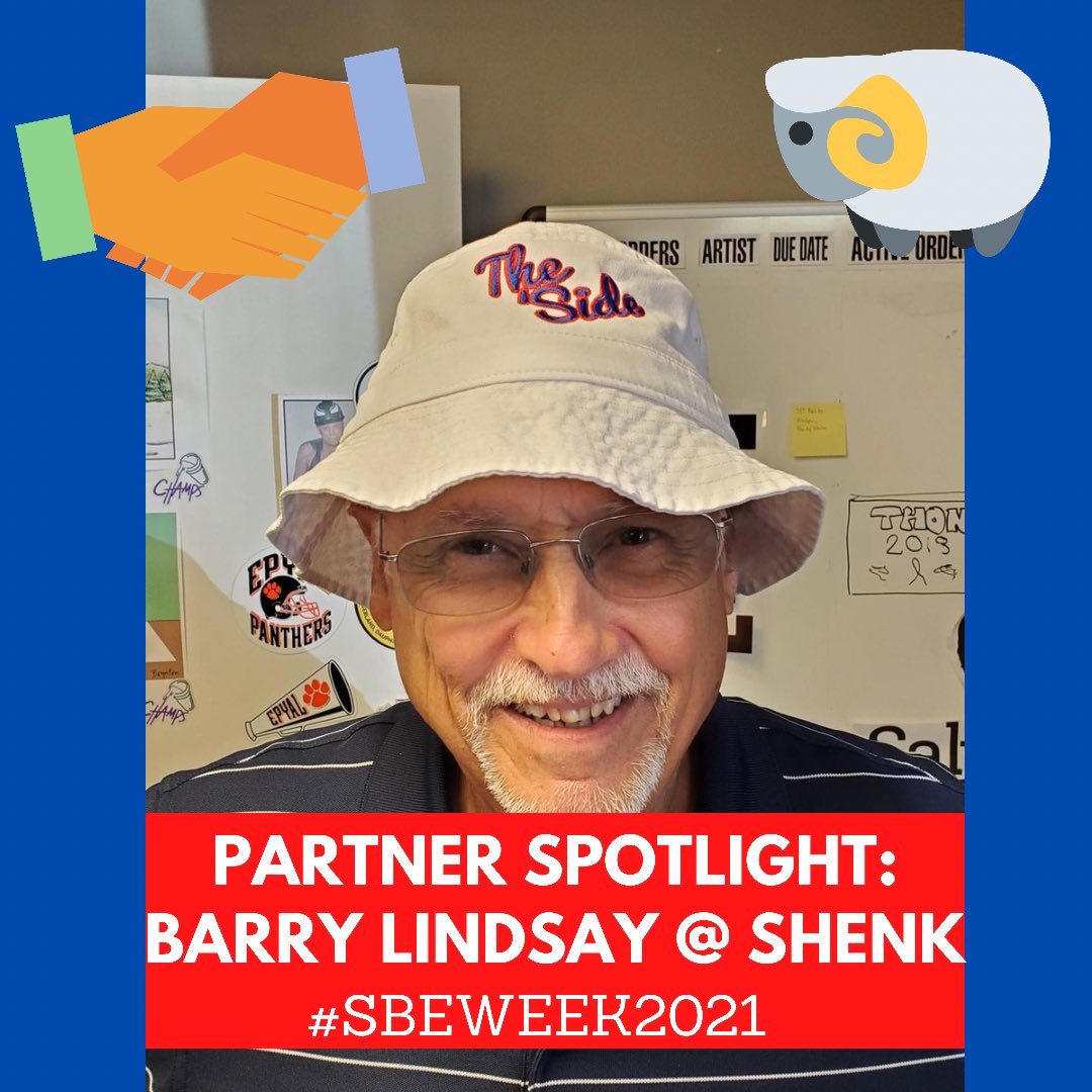 Day 3: Partner Spotlight🌟 Shout Barry Lindsay at Shenk! We get the best custom spirit wear around from him! #decasbeweek2021 #deca #rvhsdeca #decasbe #sbeweek2021
