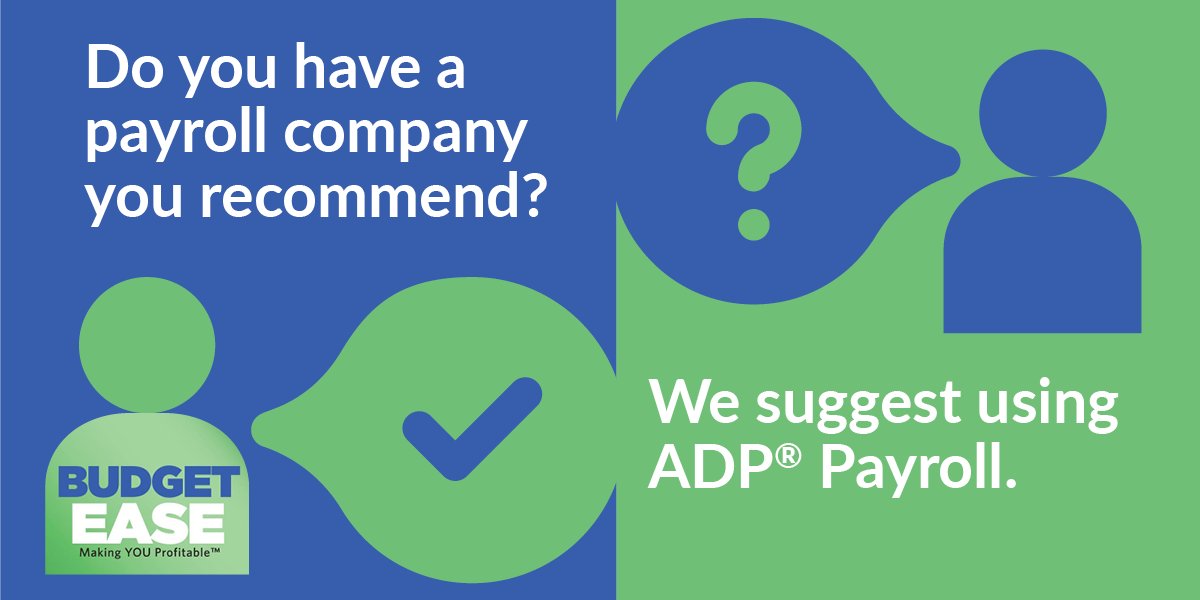 BudgetEaseBiz's tweet photo. Payroll can be challenging for business owners. In fact, we get asked all the time for payroll recommendations because owners just can't stand it! Well, here's our suggestion. Comment below if you want to discuss it further! #bookkeepinghelp https://t.co/lWBaI8F3Hm