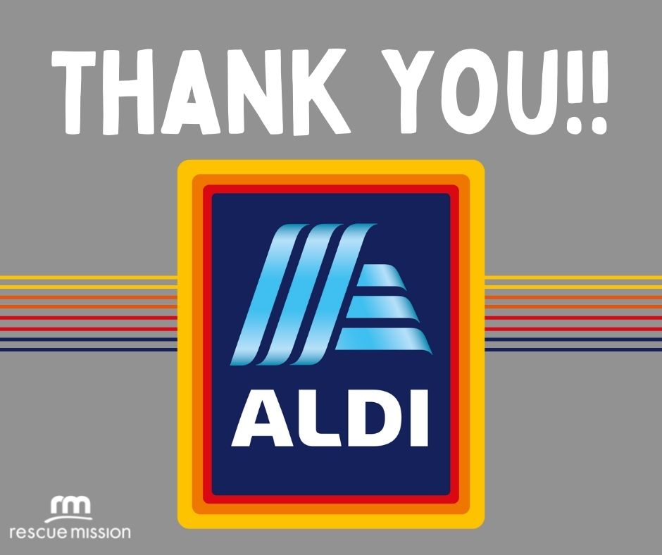 We would like to extend a thank you to @AldiUSA for awarding the Rescue Mission $1,000 through the ALDI Smart Kids Program! Your support helps us continue to put #loveinaction in our community!