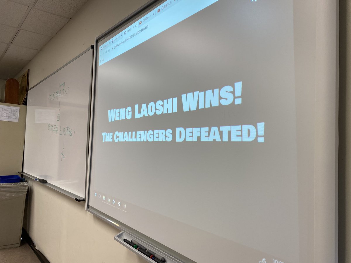 SI_Academy's tweet image. #Mandarin Grade 7 students worked together and made their attempt to defeat Ms. Weng (Weng Laoshi) in the #Gimkit game! But still a long way to go 😎😎