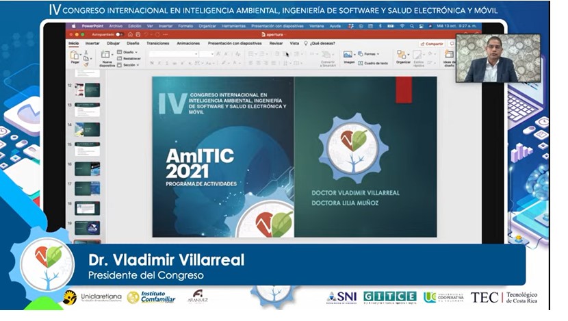 utp_chiriqui's tweet photo. En la mañana de hoy 13 de octubre, se realizó la inauguración del  4to Congreso Internacional en Inteligencia Ambiental, Ingeniería de Software y Salud Electrónica y Móvil AmITIC 2021, organizado por el Grupo de Investigación de la UTP, GITCE. https://t.co/RJ0UBxmGNl