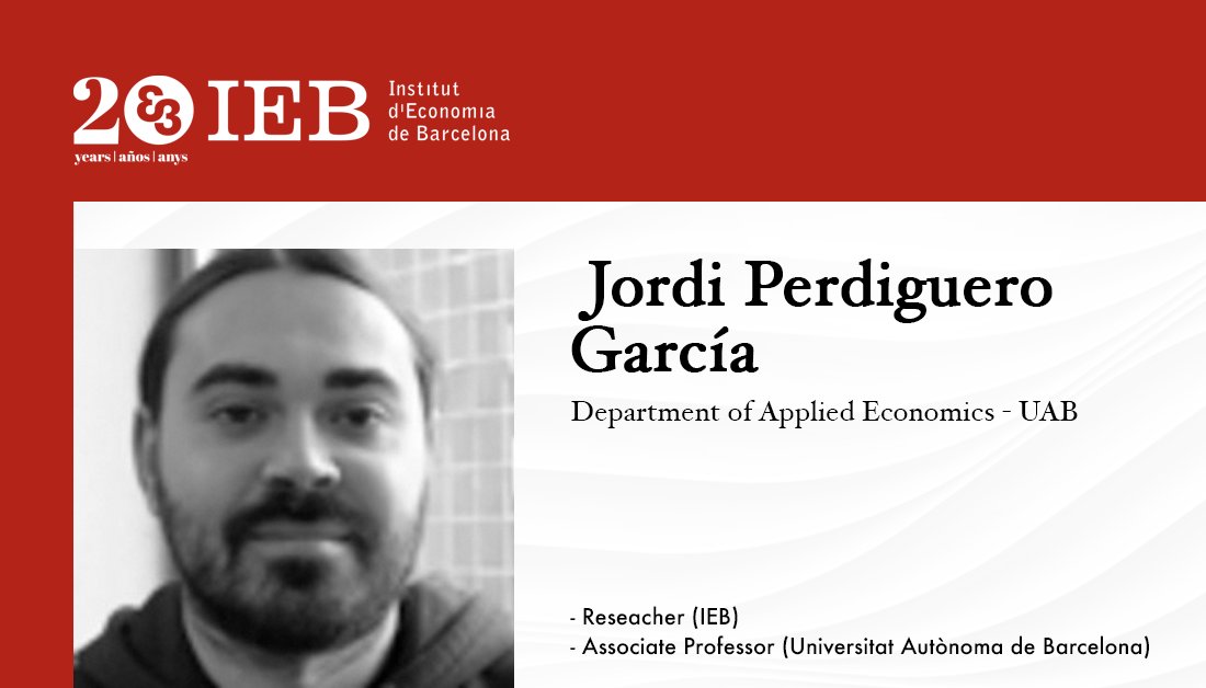 FundacioIEB's tweet image. 👥 Meet the IEB Researchers!

Jordi Perdiguero García (@jordiperdi) is Associate Professor at the @UABBarcelona and and his topics of interest are:
⭕ #TransportEconomics
⭕ #EnergyEconomics
⭕ #IndustrialEconomics

Check out his CV and relevant papers ➡️  mtr.cool/zfufrsquuq