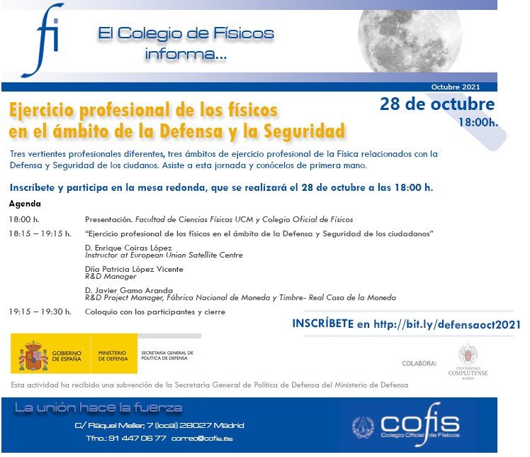 jgamoaranda's tweet photo. 28 de octubre a las 18:00h, en el Salón de Grados de la Facultad de Ciencias Físicas de la UCM y vía Zoom. 

El acceso es libre previa inscripción en https://t.co/zUgi6LwcLy y puedes consultar la agenda de la jornada en https://t.co/mgQuRJO9vP. https://t.co/zKX5DHkCcw
