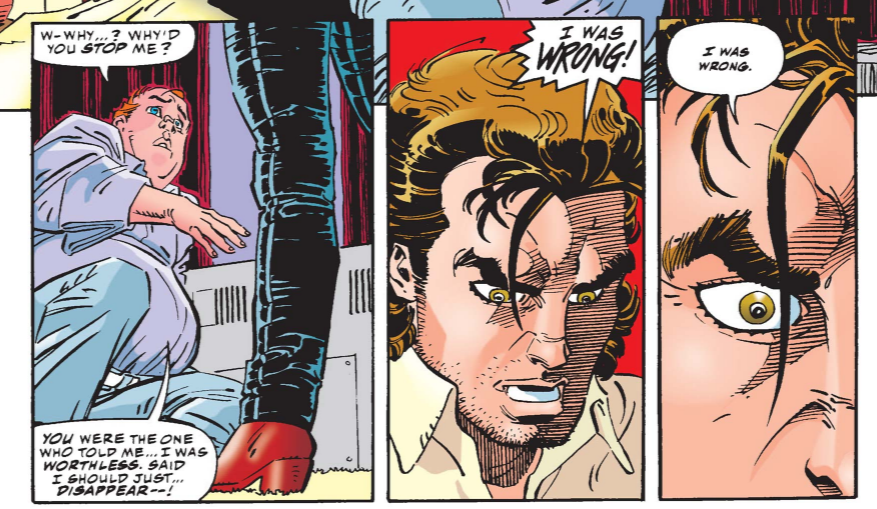 主水 アメコミnow 思わず自殺を止める なぜ止める 生きる価値が無いって言ったのはあんたじゃないか 間違っていた 僕が間違っていた どんな人間にだって生きる価値はある そう クローンの自分であっても T Co Zsbae0wga9