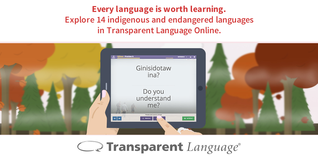 ThomasCranePL's tweet photo. There are 14 endangered and Indigenous languages you can learn on Transparent Language Online. Help preserve them by studying them for free with access provided by Thomas Crane Public Library. #TransparentLanguageOnline https://t.co/fxcbPTpNcK https://t.co/5SqZTWJEuU