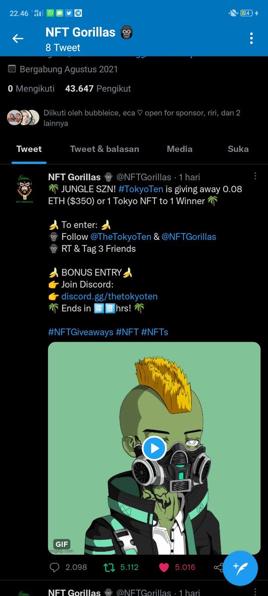 riecaca_'s tweet photo. @GiveAwayHost @NFTGorillas @thnknopressure https://t.co/hDAmo0xm1l
