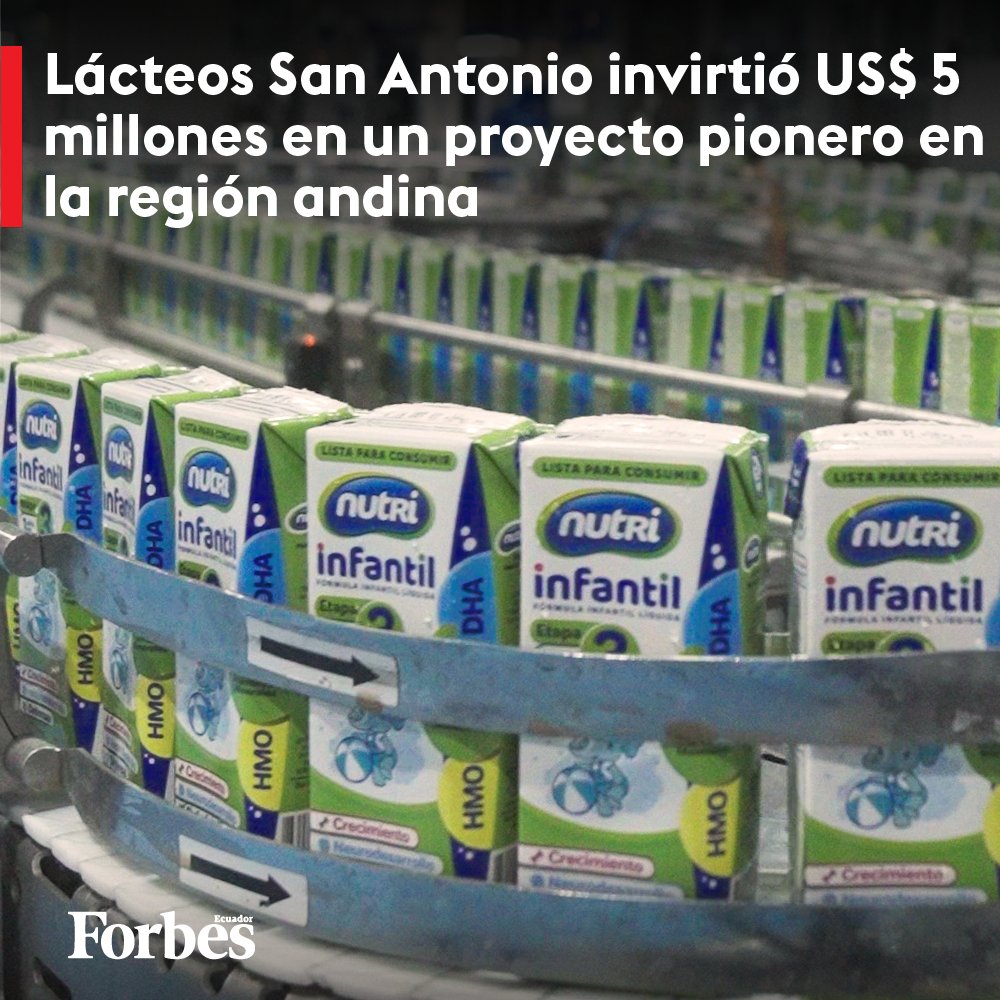 forbesecuador's tweet photo. Lácteos San Antonio (@vivenutri) lanzó al mercado la primera fórmula de #AlimentaciónInfantil líquida, con una inversión de US$ 5 millones. Llegará a 2,5 millones de litros durante su primer año de producción. Conoce más detalles en: https://t.co/BK9dFjEt5M https://t.co/1oZ1CR02F7