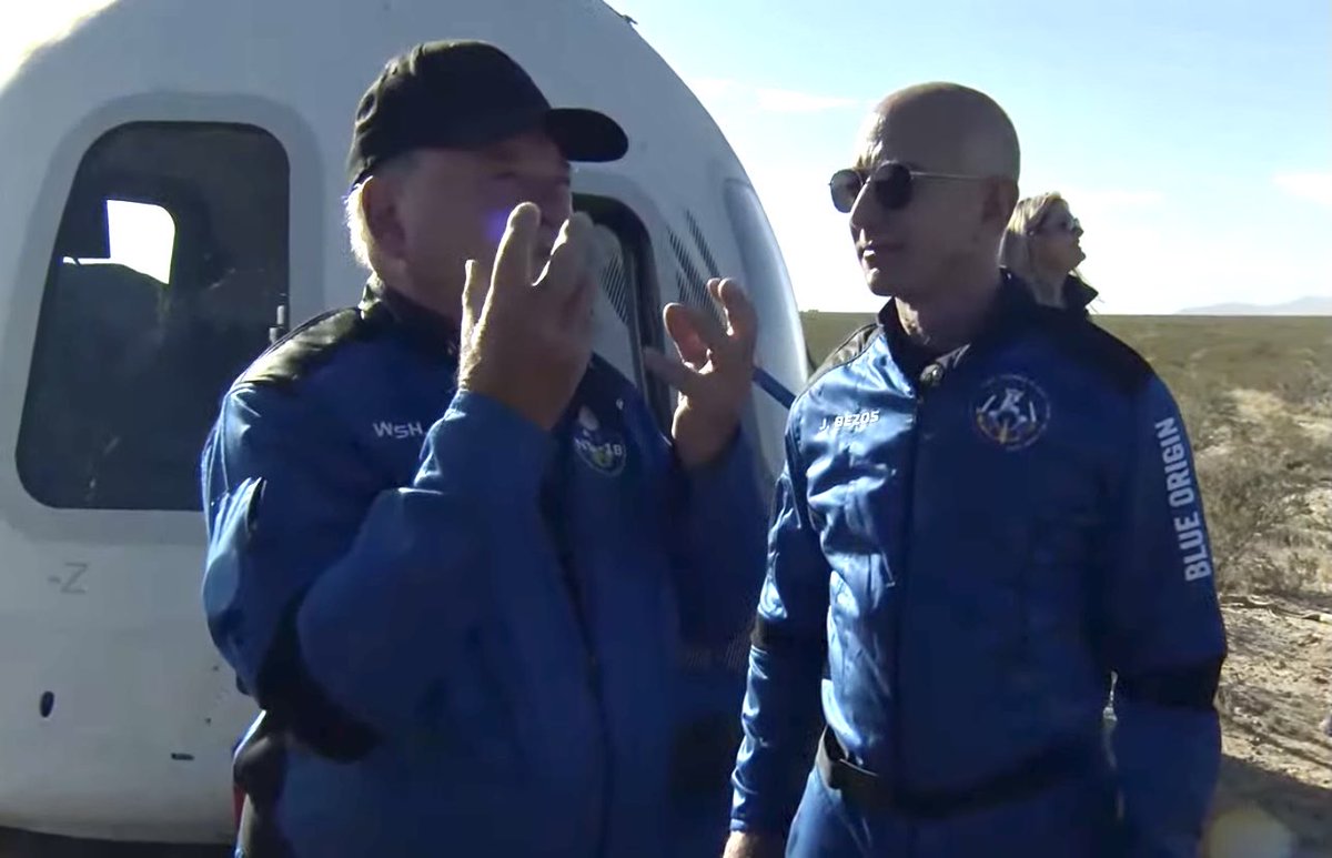 ahenk75's tweet photo. A moving Captain James T. Kirk, & Img of the new four astronauts 🚀#NS18 by @blueorigin #BlueOrigin #makespaceforeveryone #Space https://t.co/pyLFJHQr6c