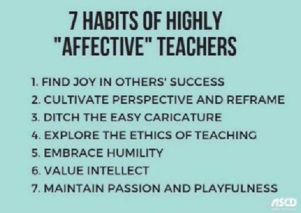 7 Habits of Highly Affective Teachers #teaching