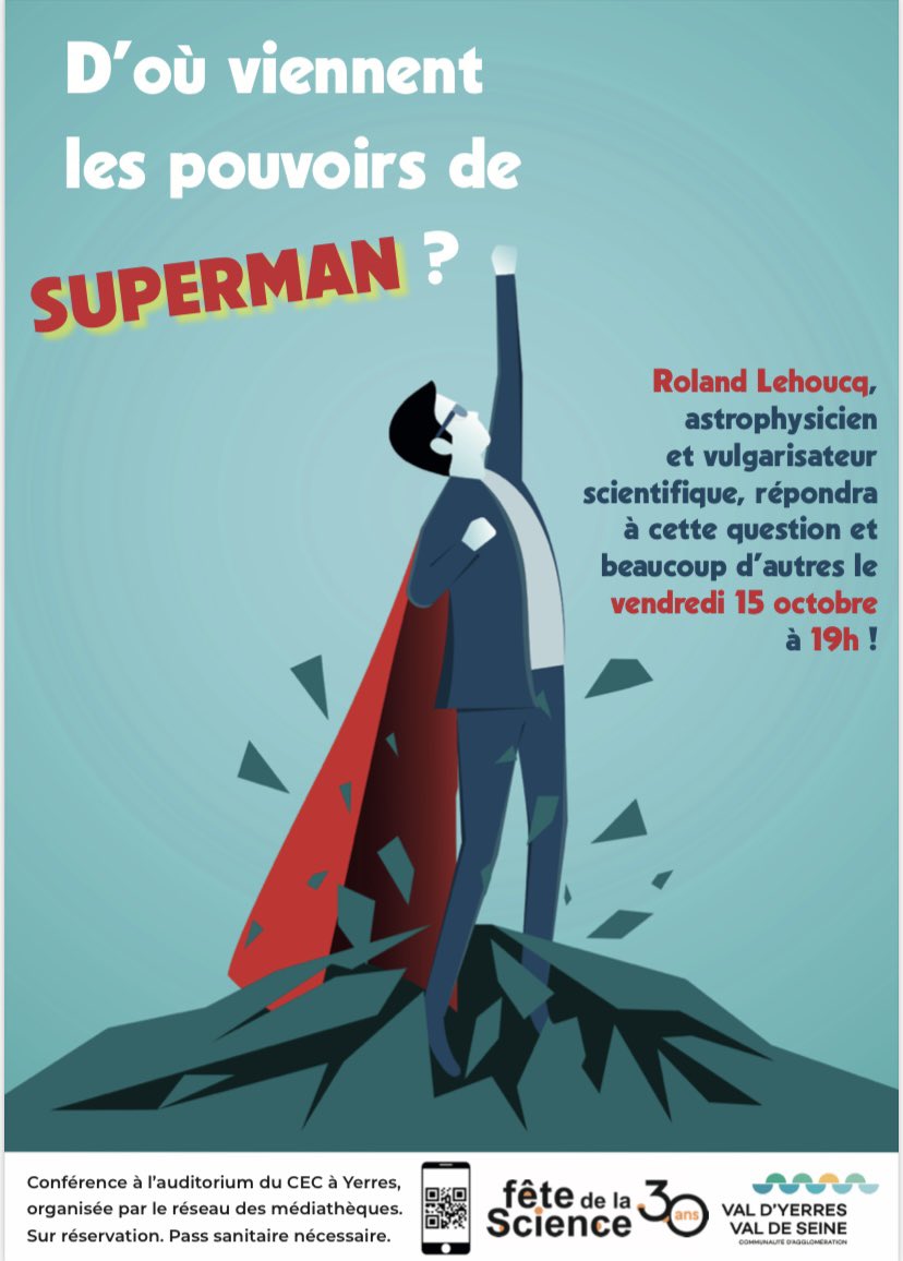 Échange sur la science au cinéma avec l’astrophysicien Roland Lehoucq ce vendredi à 19h au CEC de <a href="/VilledeYerres/">Yerres</a> !