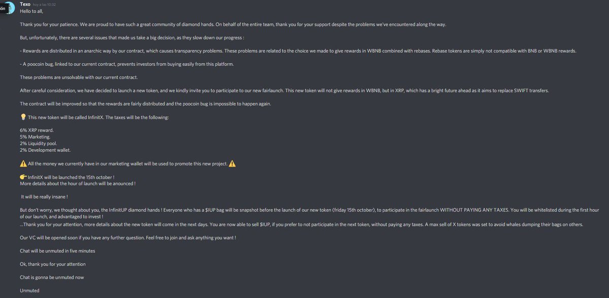 Dangelc's tweet image. Please beware... it seems that there will be a "new Token" from this team called InfinitX