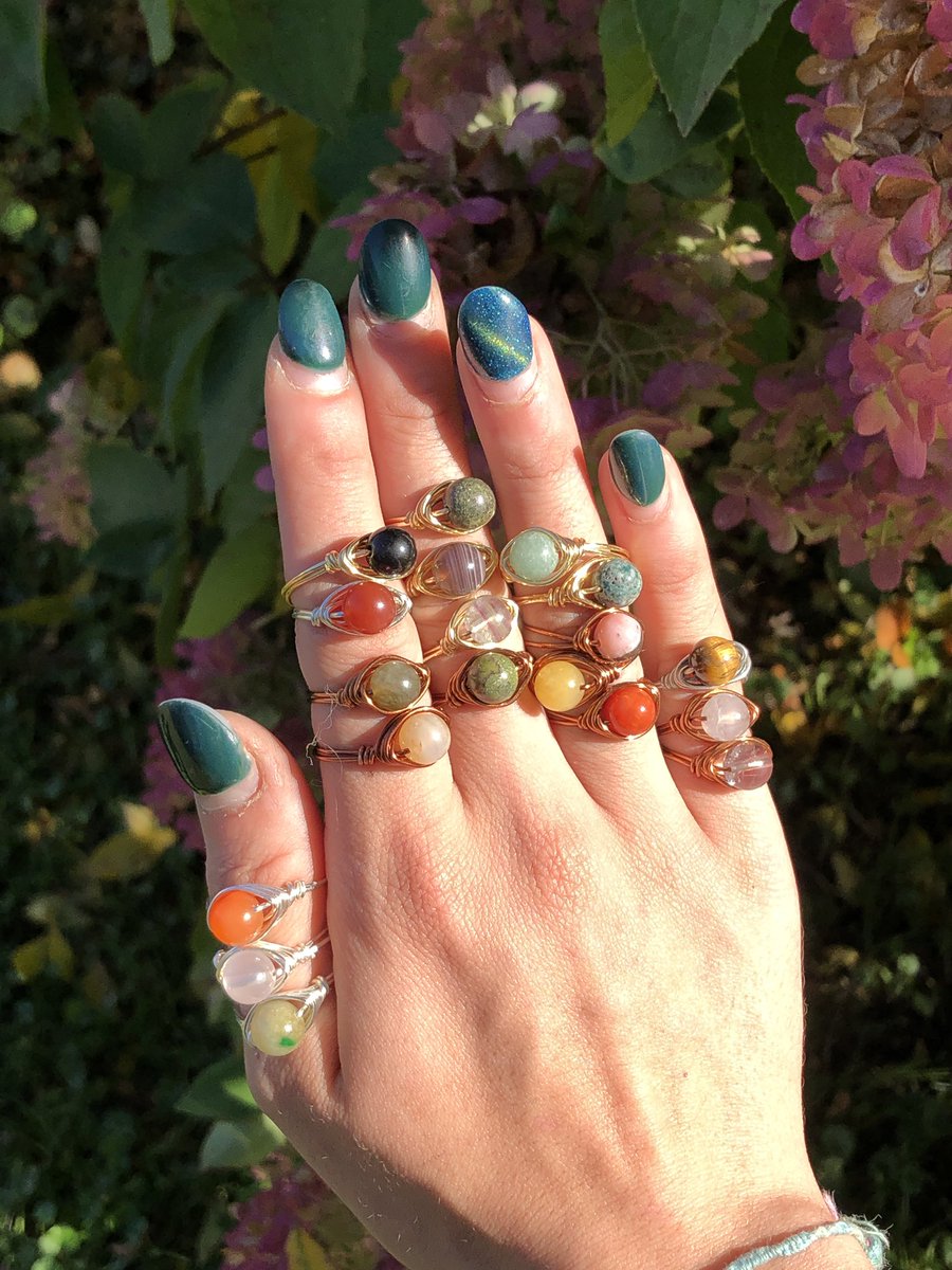 crystalchildkc's tweet photo. Been a while so I made y’all a bunch o’ rings!
$10+ shipping! DM for purchase✨ https://t.co/2EKWoSK7Ac
