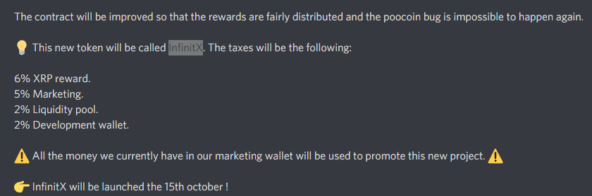 Dangelc's tweet image. Please beware... it seems that there will be a "new Token" from this team called InfinitX