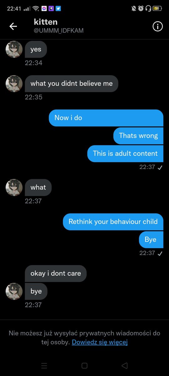 idkpraisebingus's tweet photo. YALL BLOCK THIS ACCOUNT OR IDK. THIS IS A MINOR, SHES 12 AND SHE RTS NSFW CONTENT, ISTG SHE WAS ABOUT TO FLIRT WITH ME WTF https://t.co/vQB73ud9Os