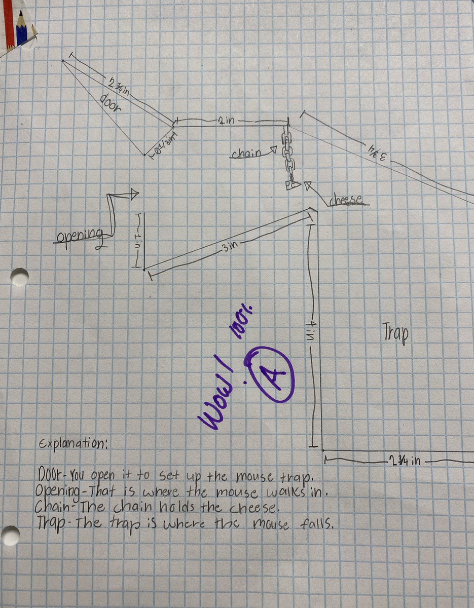 MrsGorton's tweet photo. Practicing blueprint skills. Assignment- build a trap and release mouse trap. Some were very creative. 😃 @philrobinson27 @NAHSlibrary @NAHSBCPS #7thgrade #middleschoo #teched #cte https://t.co/ECHqMmr5DO