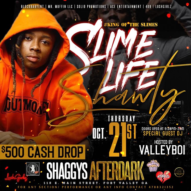 Jaquannm's tweet photo. OCT 21st #FVSU 🐯🔵🟡@darealslimelife will preforming live in action 🎤 🐍🔥@ ShaggysAfterdark.. 
-Doors open @ 9:30pm 
-Early arrival is Suggested‼️
#fvsu23 #fvsu24 #fvsu25 https://t.co/4jYdkNvliX