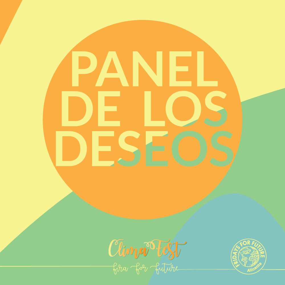ClimaFest's tweet photo. Os traemos otra actividad del #ClimaFest: un panel de los deseos. ¡No te lo puedes perder!👀

--------------------------------

Us portem altra activitat del #ClimaFest: un mur dels desitjos. No t'ho pots perdre!👀 https://t.co/P8aOhVdvZL