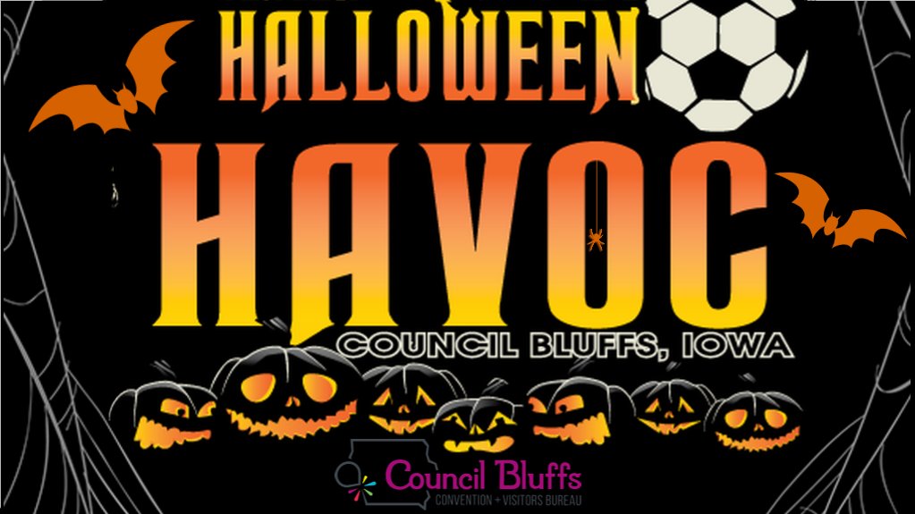 CBsoccerclub's tweet photo. We are just over a week away from Halloween Havoc '21!

Looking forward to all of the action next weekend at the Council Bluffs Rec Complex!
Schedules can be found here https://t.co/UoGrXJhOcz
Check out the @unleashcb website for more to do!
https://t.co/3Qiamk1jYF

#ForTheBluffs https://t.co/1iM58t0pJD