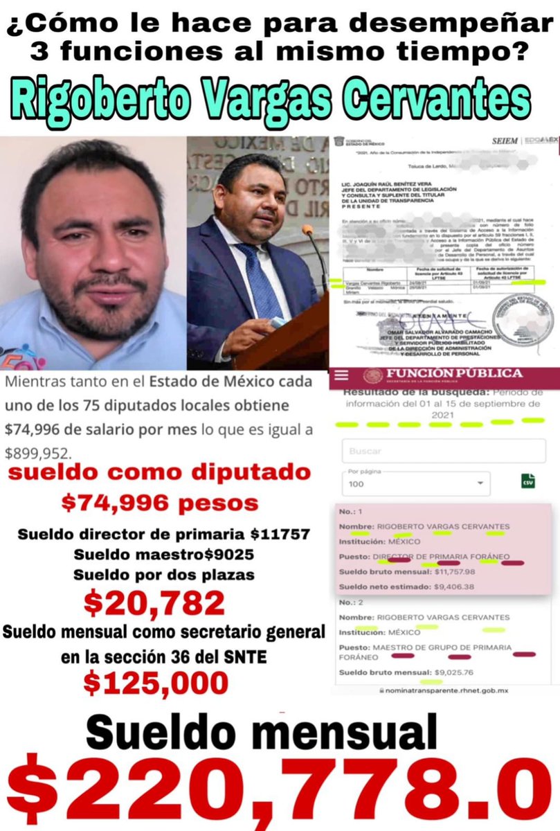 1Ixtapaluca's tweet photo. #MxMExige #MxM #HastaQueLaDignidadSeHagaCostumbre
¿Si a un maestro se le pide compatibilidad de tiempo, Rigo porque tiene 3 funciones y sueldos?  #SNTE @senadomexicano @Mx_Diputados @SEGOB_mx https://t.co/WSrJtg1XhD