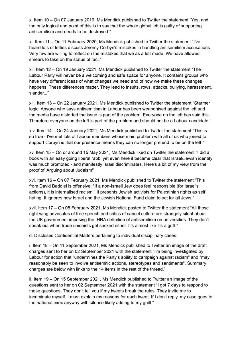 helensclegel's tweet photo. Here's my second Notice of Investigation by the Labour Party. It arrived about 5 weeks after the first and a week after I responded to that one. It again accuses me of antisemitism and undermining the party's ability to campaign against racism.
See the thread below for details. https://t.co/qRW7hEKXo5