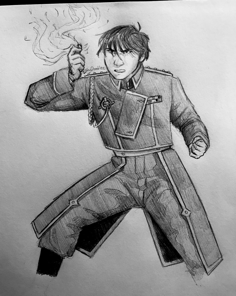litty_doodlez's tweet photo. Excuse me while I scream into the void about how much I love Fullmetal Alchemist. I drew Colonel Mustang because he’s one of my fav characters from the show 😌
#FullmetalAlchemist #RoyMustang #anime #colonelmustang https://t.co/X2ebSdTWCN