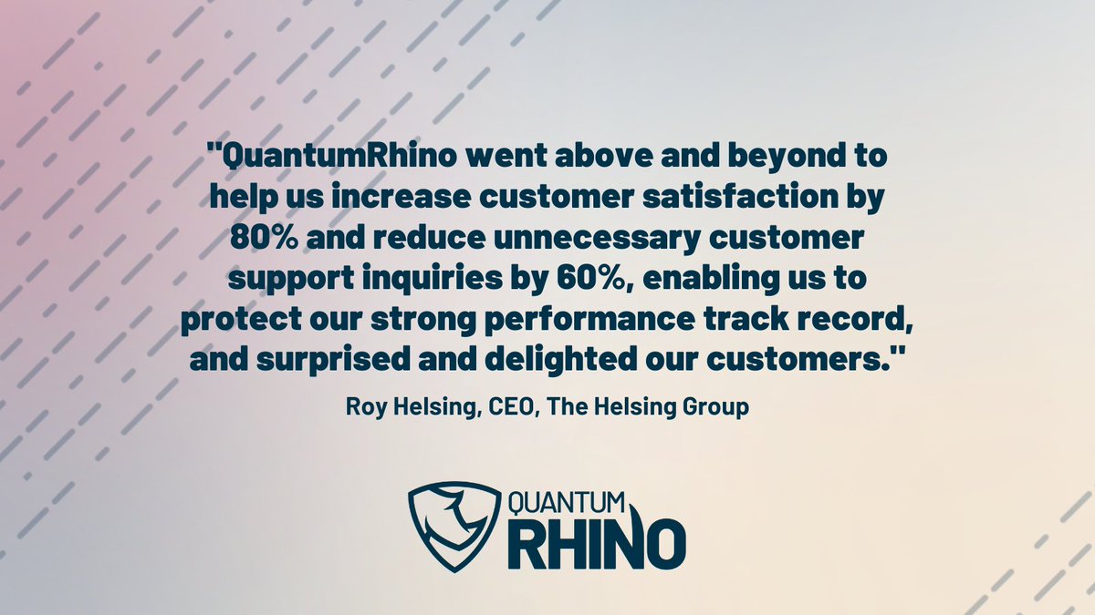 quantum_rhino's tweet image. Recognized in the top 1% of all AMC’s in CA, @HelsingGroup, strives to maintain its superior standards, especially customer support &amp;amp; satisfaction.

Utilizing @Nintex, we executed time-saving processes where they saw fast results.

Let’s talk: hubs.la/H0Zkzz-0