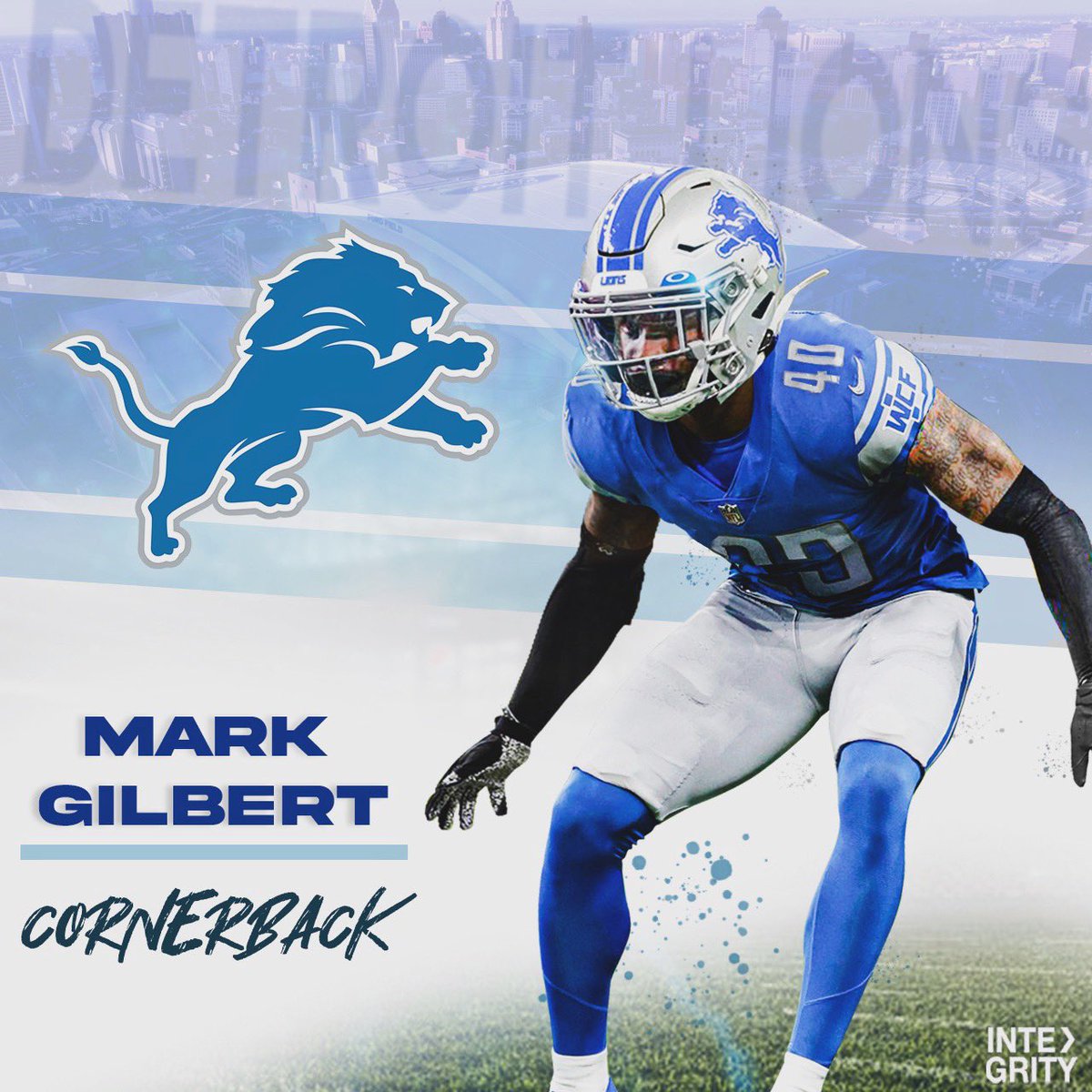 Making moves! <a href="/MGilbert_3/">Mark Gilbert</a> is officially a member of the <a href="/Lions/">Detroit Lions</a> 

#OnePride
#IntegritySports
