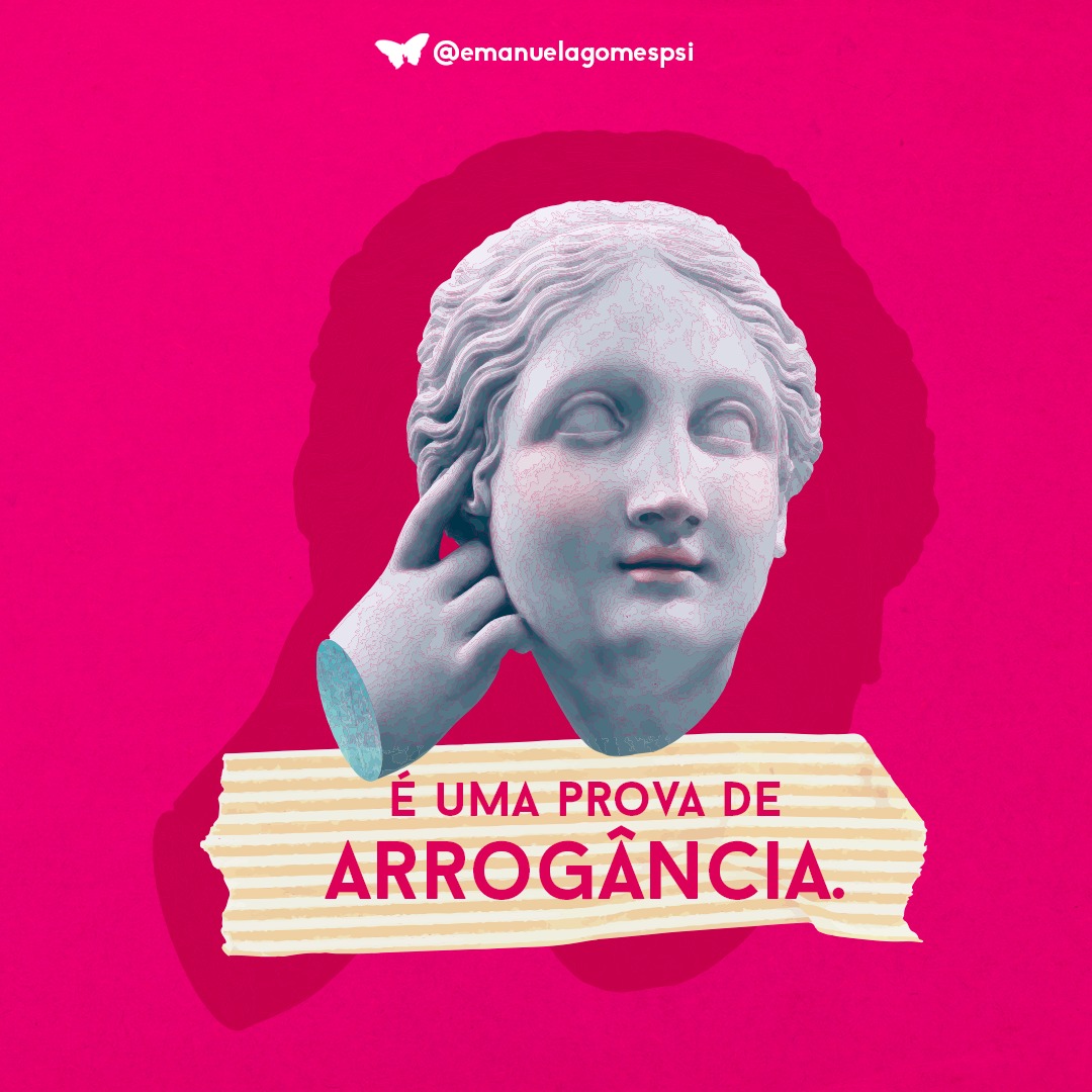 psiemanuela's tweet photo. Você tem sido arrogante querendo apenas dar?
.
.
#psicologia #psicofortaleza #darereceber #receber #arrogância https://t.co/mtyIMINTEO