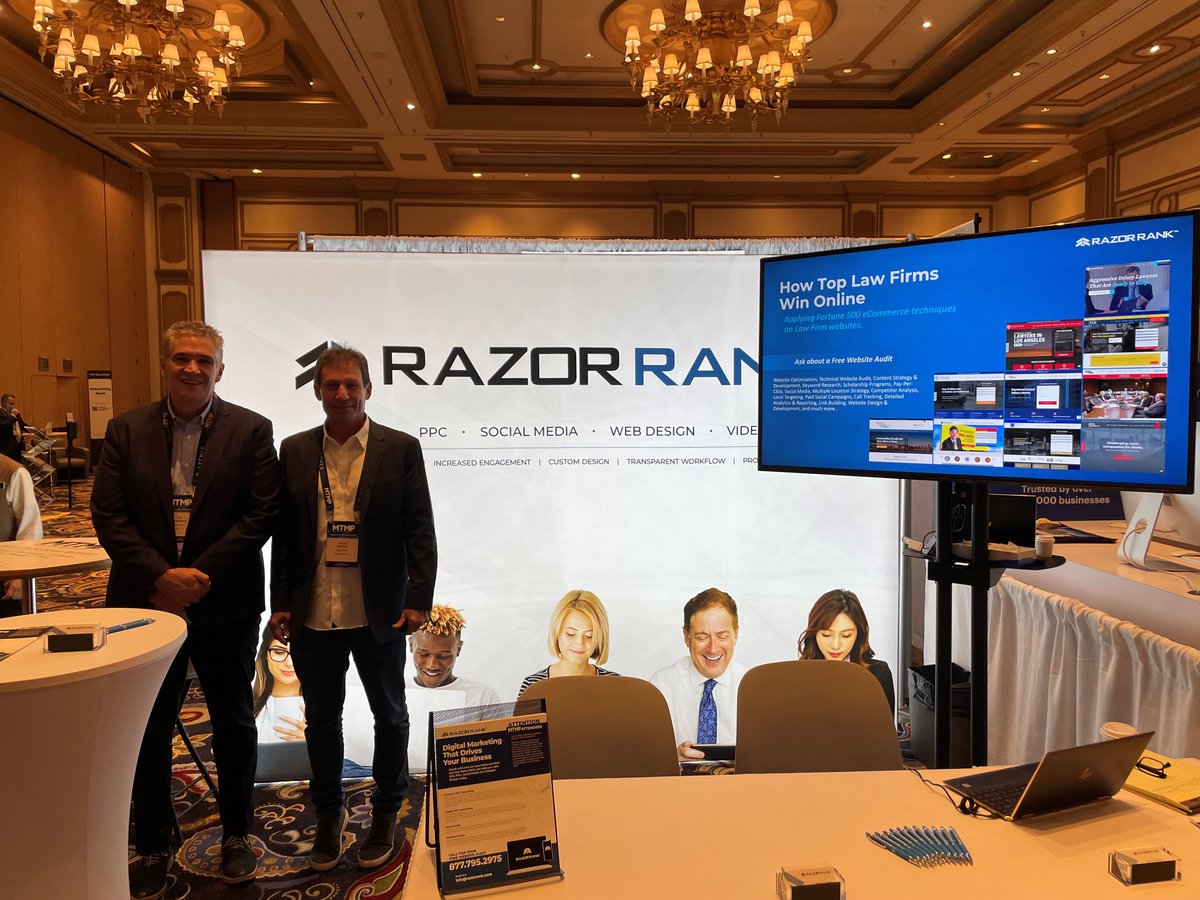 Team Razor Rank is at the Mass Torts Made Perfect 2021 Conference!

Andrew, our CBO, is speaking on Leveraging Cutting Edge Techniques to Conquer the Google Algorithm.

Visit us at booth 61 and learn more about the new age of digital marketing for law firms.

#MTMP #MTMP2021
