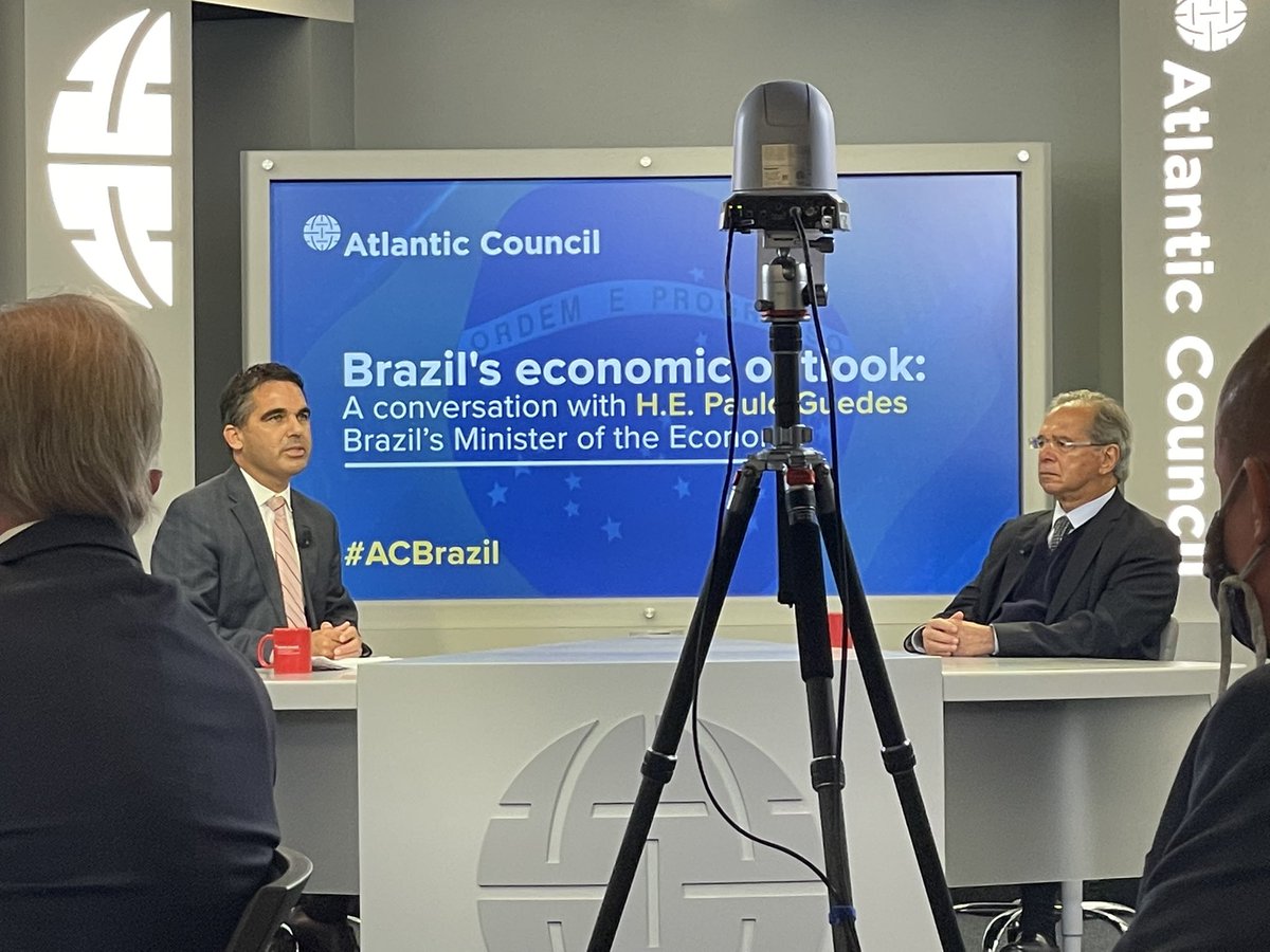 Great to be with @jmarczak at the @ACLatAm for this important private discussion with #Brazil Finance Minister Guedes! #IMFMeetings #ACBrazil