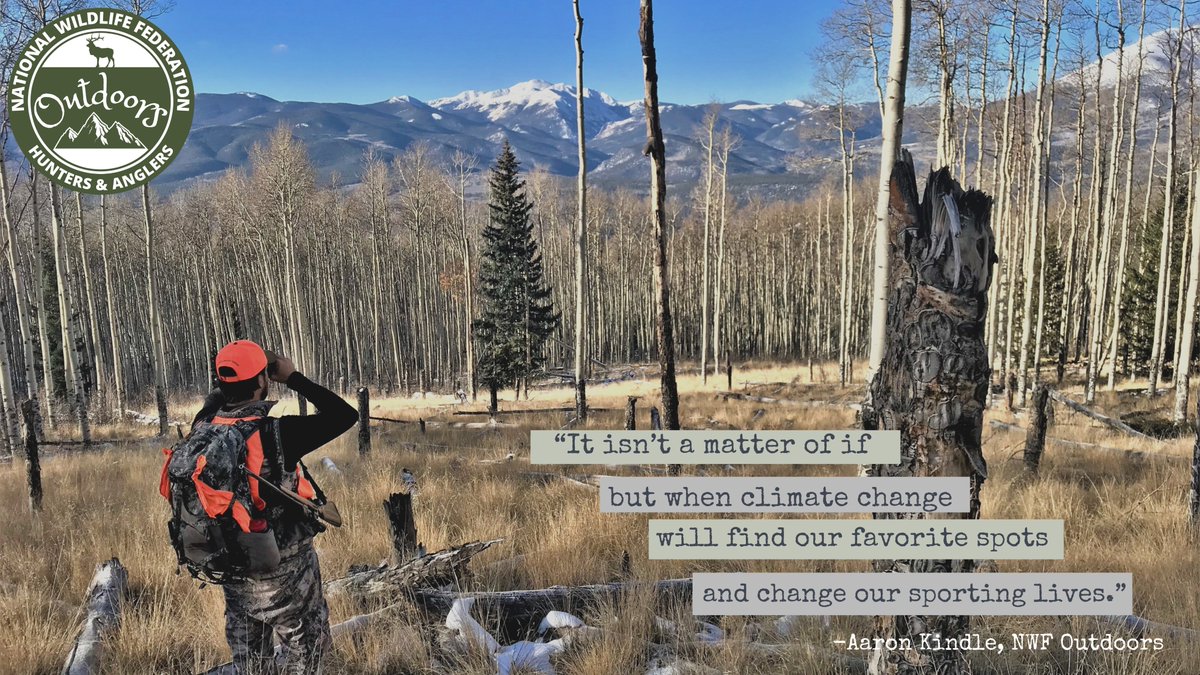 MTWildlife's tweet photo. MWF joins @NWFoutdoors in urging Congress to #ActOnClimate & protect our sporting future. Join #HuntersforClimateAction & #AnglersforClimateAction & #ActNow. More --> https://t.co/1qqQUca5r4 https://t.co/IV1jGTNFLo