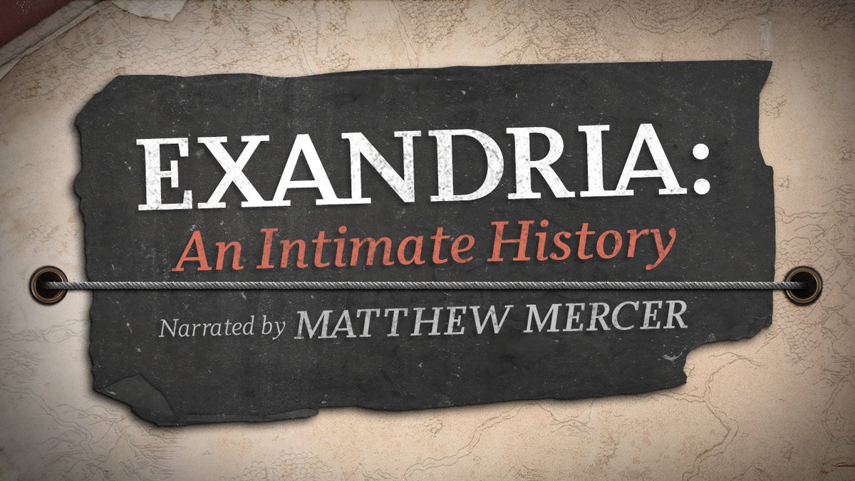 CriticalRole's tweet image. Take a deep lore dive into the history of how Exandria came to be, from the Founding, to the Calamity, to the Age of Arcanum, and beyond -- narrated by Exandria's architect and our very own Game @matthewmercer. 

WATCH: youtu.be/DYBM3myR914