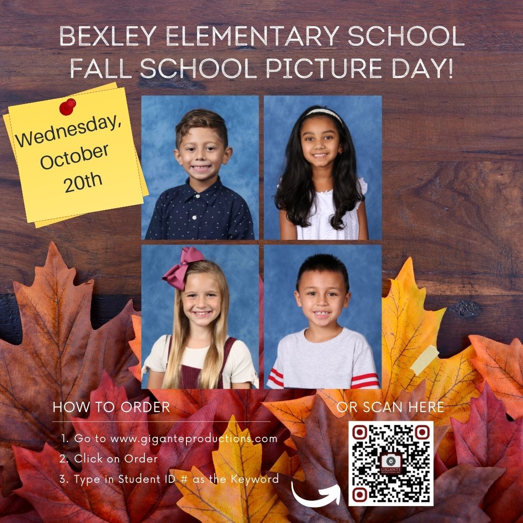 Mark your calendar! Picture Day is Wednesday, October 20th.