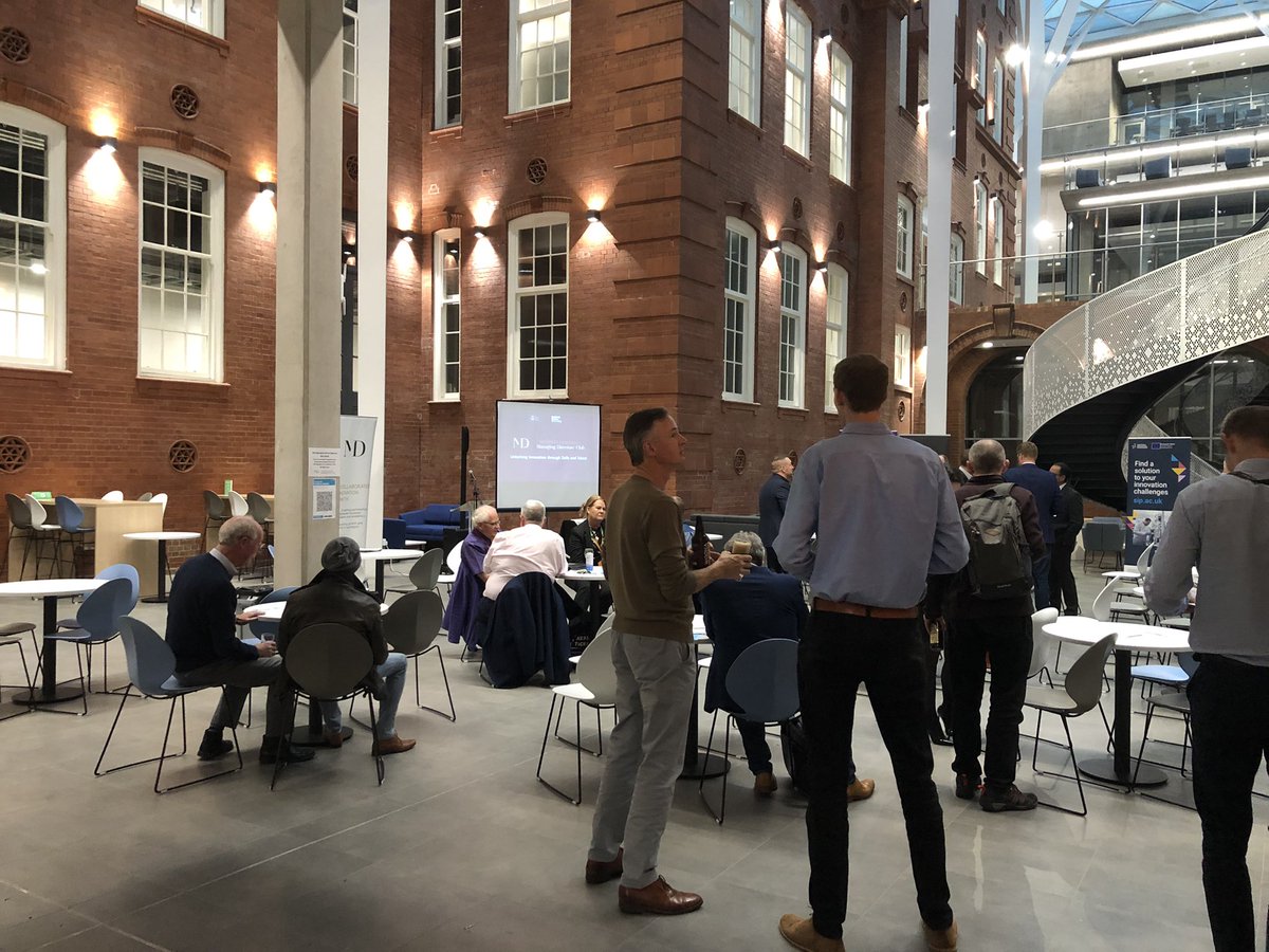 InnovNetworkSY's tweet photo. And we’re in full swing!
Welcome to all businesses and academics joining us for Unlocking Innovation through Skills and Talent networking event this evening #MDClubSheff https://t.co/toZNhxUevN