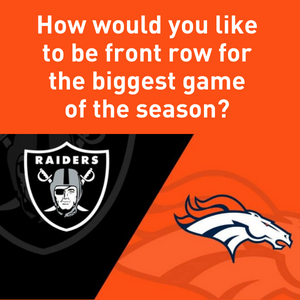 Give-And-Get A Chance to Win Broncos Tickets! The first 10 people to make a $500 donation will be entered into a drawing to win a pair of tickets to the Broncos vs Raiders game this Sunday, October 17 at Empower Field. Click here for more details! bit.ly/3ADjsI8
