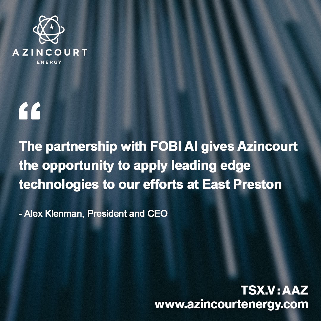 $AAZ.V $AZURF We are excited to begin working with FOBI and their innovative team, applying artificial intelligence, machine learning algorithms and rapid big data analysis techniques to uranium exploration. #Uranium #U3O8 #Mining #Nuclear #CleanEnergy