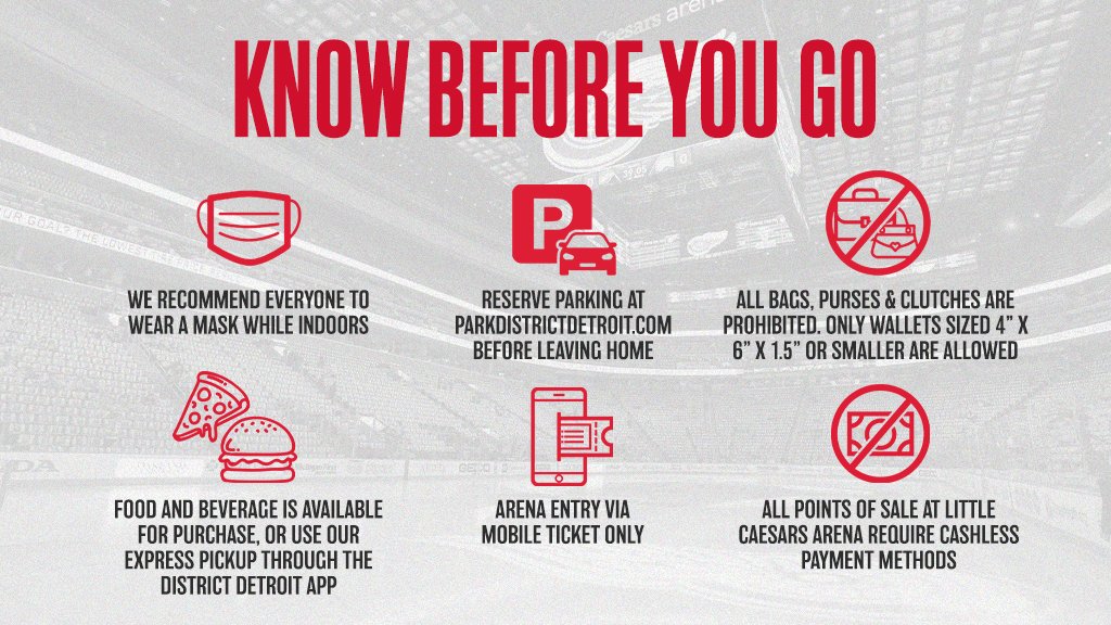 DetroitRedWings's tweet photo. Coming to tomorrow's season opener or a future game at @LCArena_Detroit this season?

Here are 6 things to know. ⤵️ https://t.co/un525EetC9