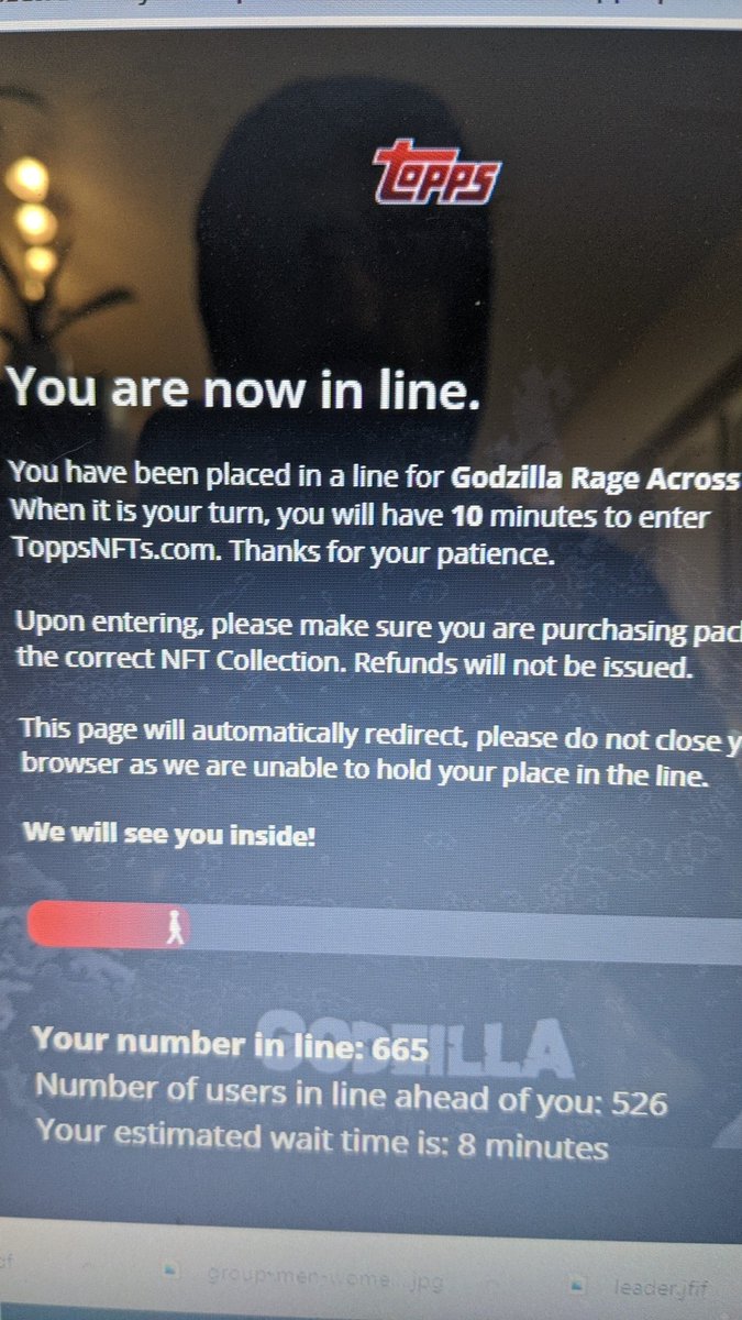 MikeMummy40's tweet image. This makes me so happy... Knowing rids out negative feelings or fomo. @ToppsNFTs @Topps #nft #queueit #que #nfts #godzilla #topps #kaiju