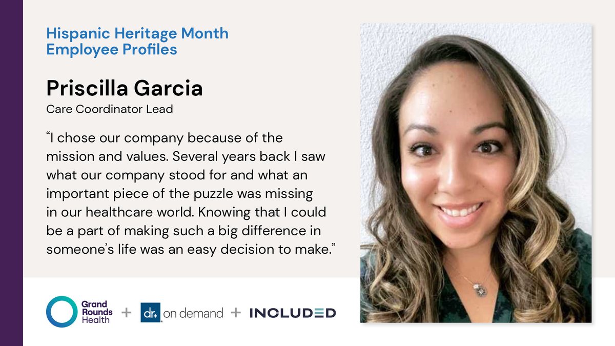 Happy Hispanic Heritage Month! In celebration, our Multicultural ERG, Mosaic, chatted with team members to learn more about their personal and professional journeys. Thank you Priscilla, Carla, and Becky for sharing your stories and for all you do to improve healthcare for all!