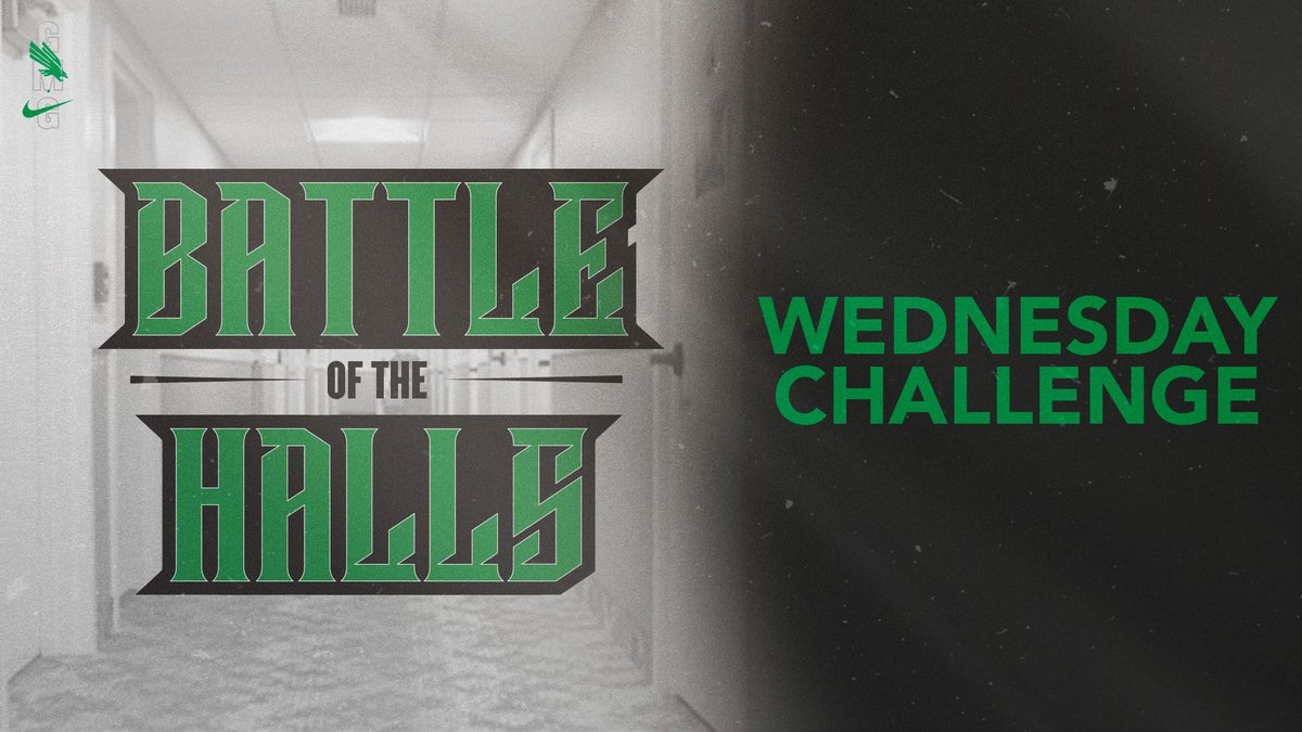 MeanGreenSports's tweet photo. Today's Battle of the Halls challenge: create a chant/song for your hall and share it with us -- don't forget to include your hall's hashtag and #GMG! https://t.co/5LCRQWUiJp