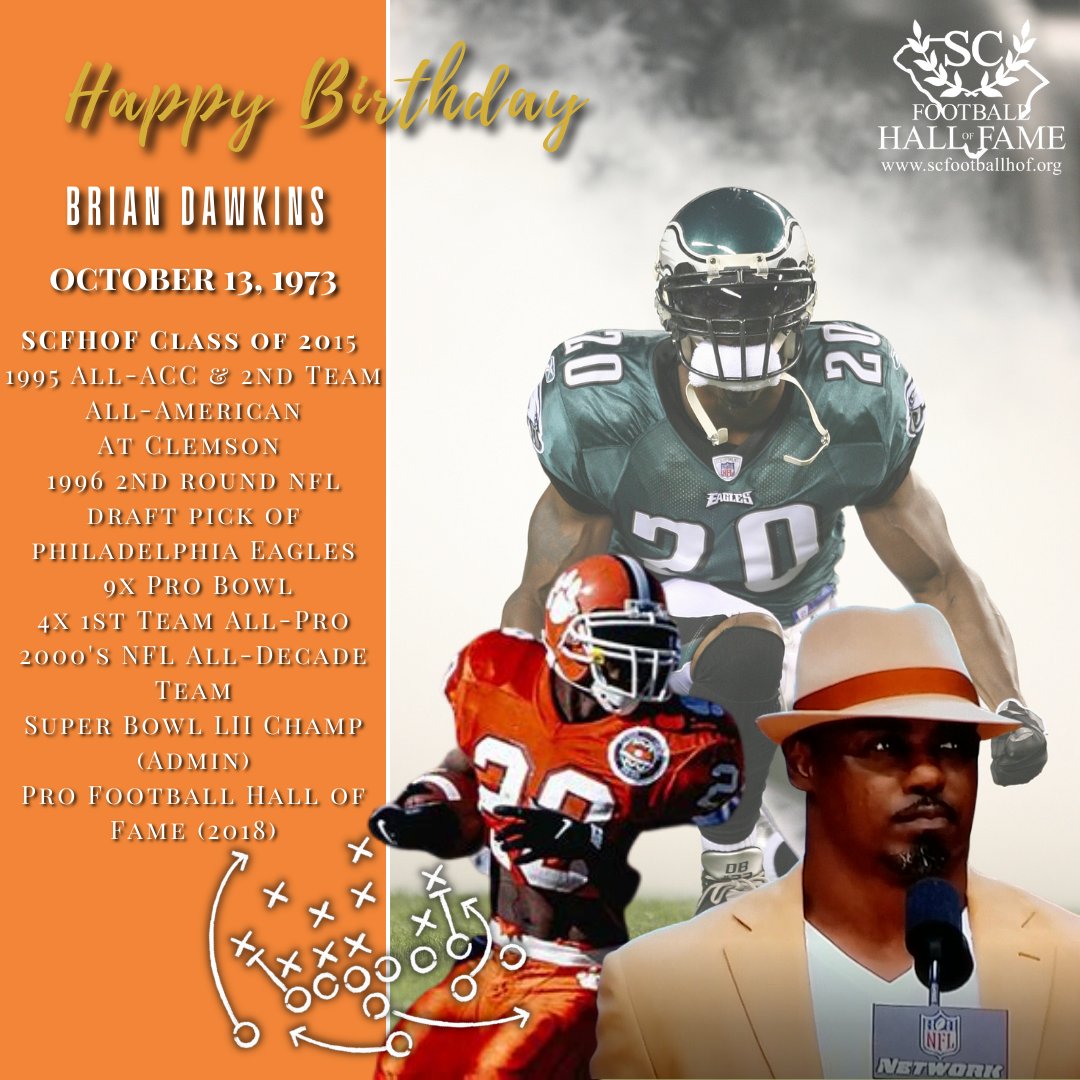 SCFootballHOF's tweet image. Happy Birthday to the one and only @BrianDawkins! Have a great one! #BBTB #SCFHOF15 #PFHOF18 #WeaponX 
scfootballhof.org/inductees/indu…