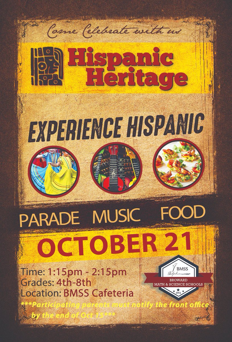 BrowardMathSci's tweet photo. We are excited to announce our 2021 Hispanic Heritage celebration! https://t.co/91V4XsVnvU