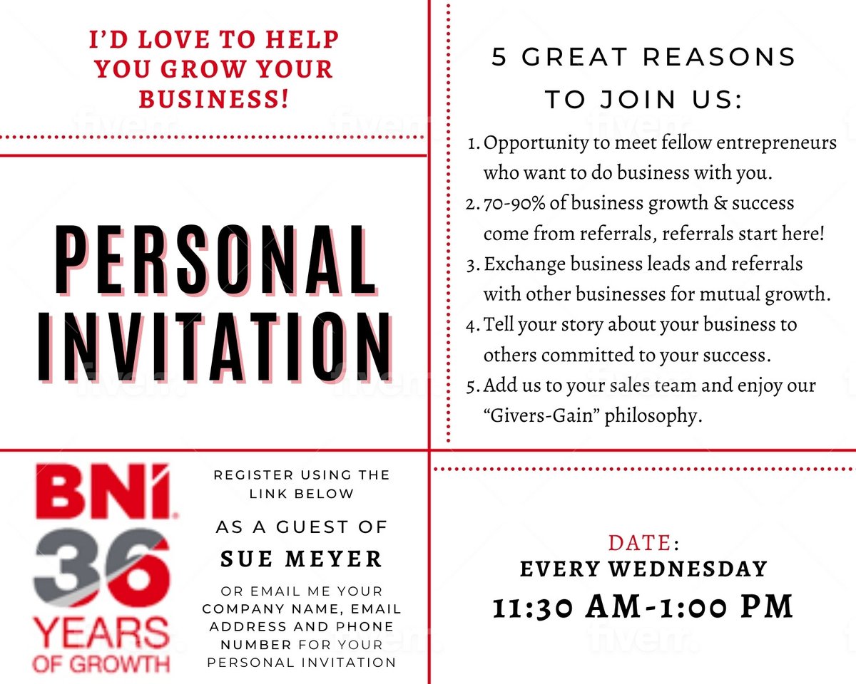 SueMeyer2013's tweet photo. Focusing on the growth of my business 😊
If you’re in Calgary, and want to grow your business, ask me for your personal invitation!
#BNIAlbertaSouth #BNIFusion #GiversGain #SupportLocalBNI
#Networking https://t.co/cbfoq8MFvC