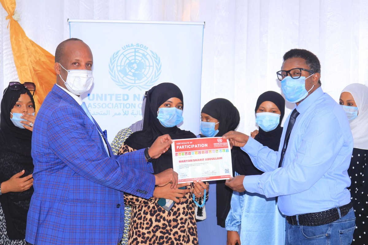 UNASOMALIA's tweet photo. We wrapped off a three-day workshop on "Disaster Risk Management &amp; Climate Change Adaptation" in honor of the International Day for Disaster Risk Reduction #Somalia #DRRDay #OnlyTogether. https://t.co/6ENQfyTr2V