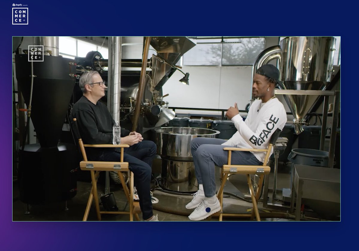 "We're nothing without the people that help us on the daily to get the goals that we envision and bring those to light, bring those to life." - <a href="/JimmyButler/">Jimmy Butler</a> #bigface🤝@shopify #CommercePlus