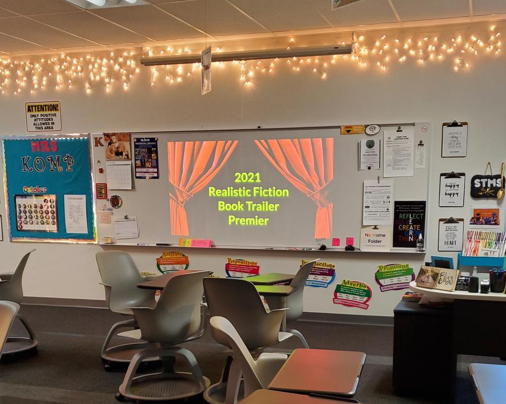 MrsKomp's tweet image. Students wrote realistic fiction stories, then created book trailers to promote their writing. Today we watched them and enjoyed some popcorn! My favorite days are writing celebration days! 🎉 @TCRWP #UnitsofStudy