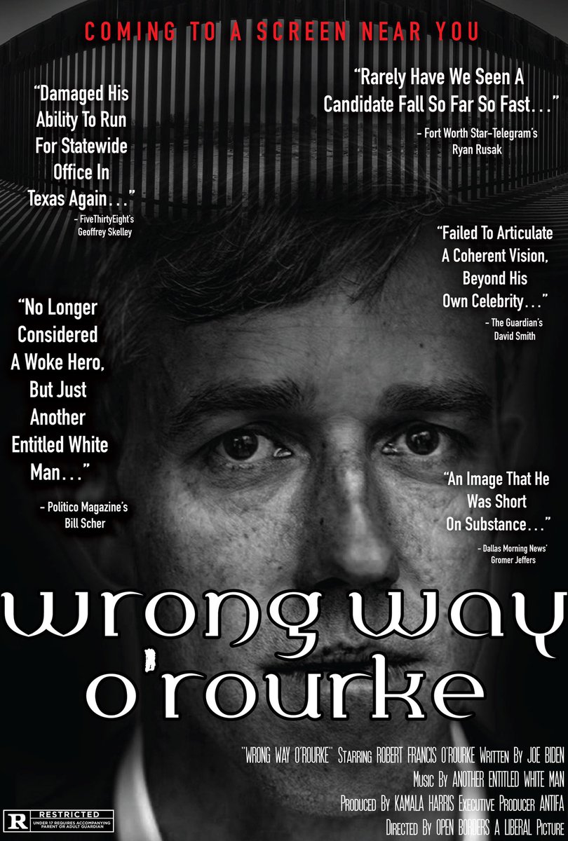 GovHotWheels_TX's tweet photo. Wrong Way O’Rourke. Coming to a screen near you. https://t.co/OHavkBz8e7
