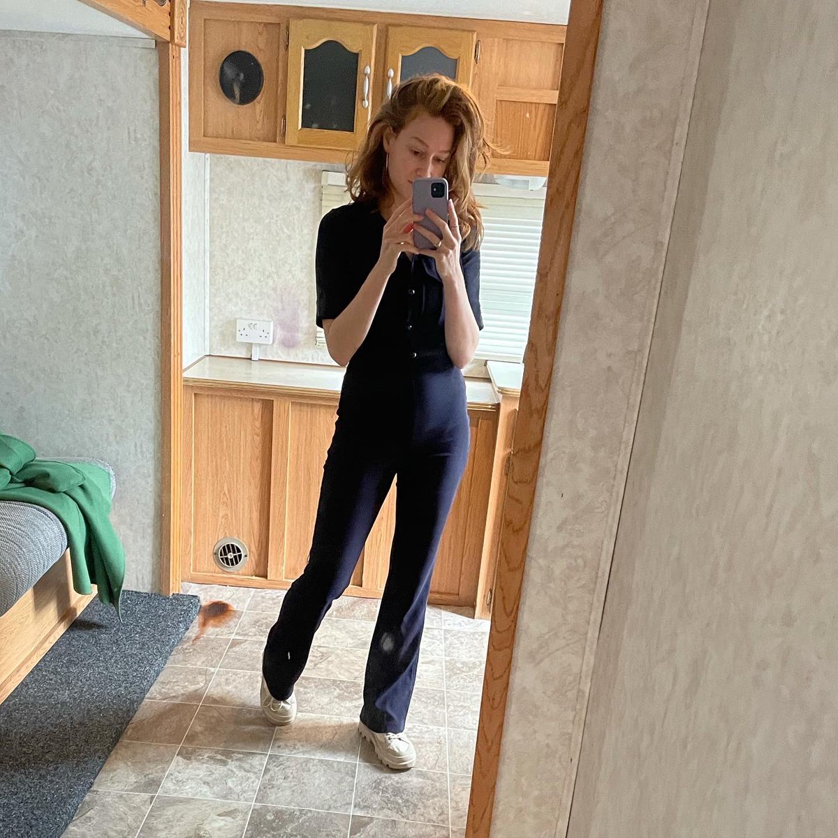 Obligatory filming trailer selfie 🎬.
 Up in Liverpool for a fitting, very excited to start this one ✨ 
(No spoilers, this isn’t my costume)