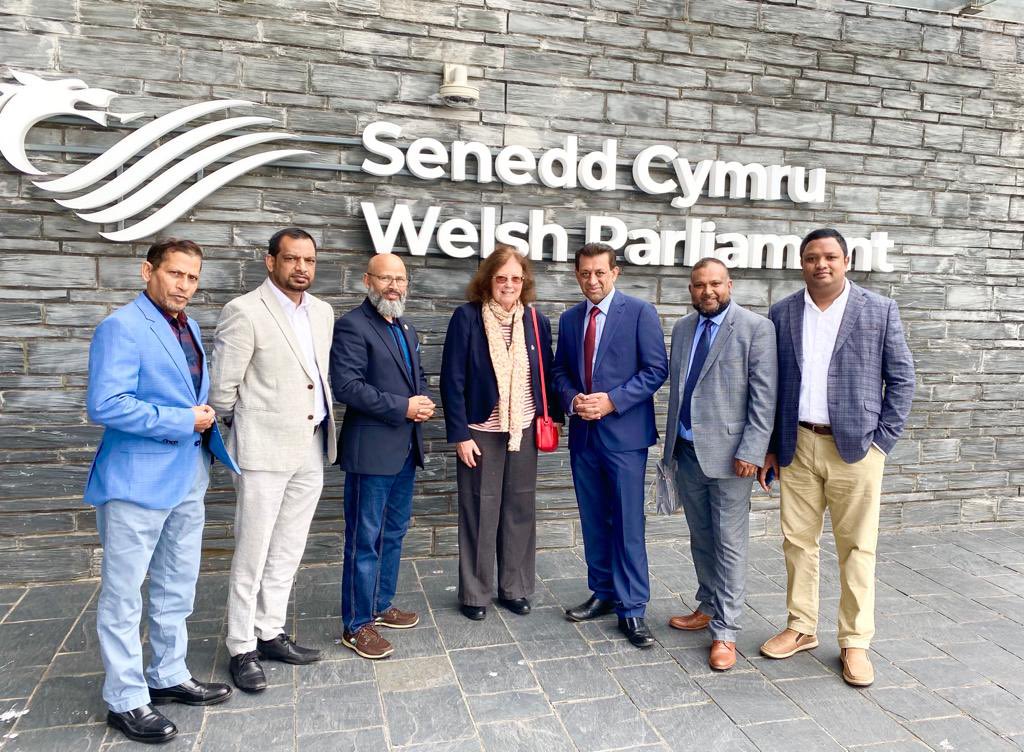 DilwarAliLAB's tweet photo. Welcome reception to Senedd Cymru (Welsh Parliament) by @JulieMorganLAB for @FoysolChoudhury first British Bangladeshi MSP with local community members. https://t.co/KojE7V1jCd